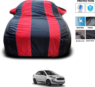 PAGORA Car Cover For Ford Figo Aspire (With Mirror Pockets)(Red)