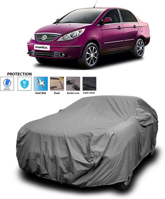 PAGORA Car Cover For Tata Manza (With Mirror Pockets)(Grey)