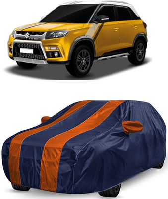 ANTOFY Car Cover For Maruti Suzuki Grand Vitara LDi (With Mirror Pockets)(Orange, Blue)