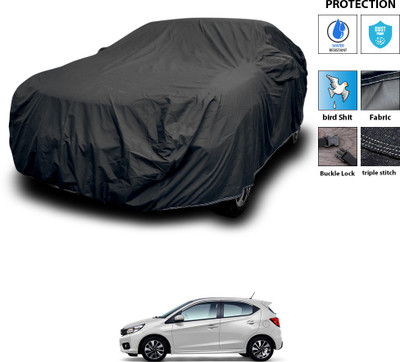 CODOKI Car Cover For Honda Brio (With Mirror Pockets)(Black)