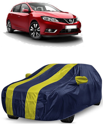 ANTOFY Car Cover For Nissan Pulsar (With Mirror Pockets)(Yellow, Blue)