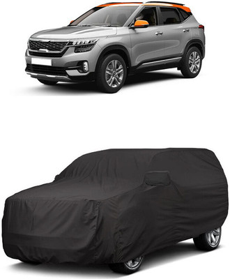 ANTOFY Car Cover For Kia Seltos HTX 1.5 Diesel Dual Tone (With Mirror Pockets)(Grey)