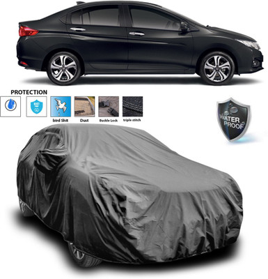 CODOKI Car Cover For Honda City i-Vtec (With Mirror Pockets)(Grey)