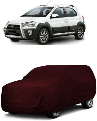ANTOFY Car Cover For Toyota Etios Cross 1.2L G (With Mirror Pockets)(Maroon)