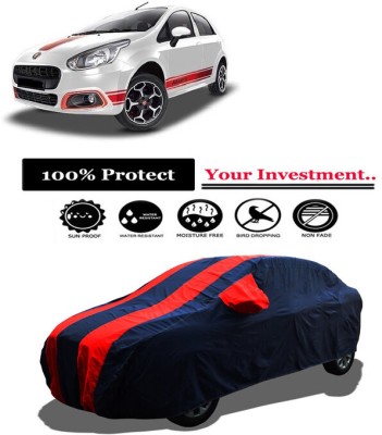 Amexride Car Cover For Fiat Abarth Punto EVO 1.4 T-Jet (With Mirror Pockets)(Red)