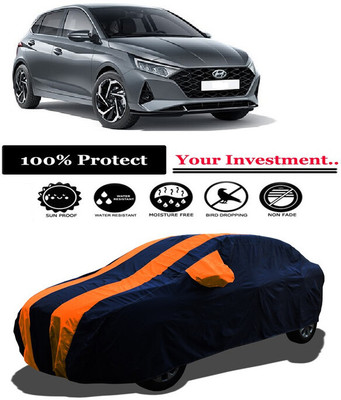 Amexride Car Cover For Hyundai i20 Sportz AT (With Mirror Pockets)(Orange)