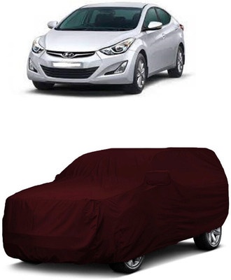 ANTOFY Car Cover For Hyundai Elantra VTVT S Petrol (With Mirror Pockets)(Maroon)