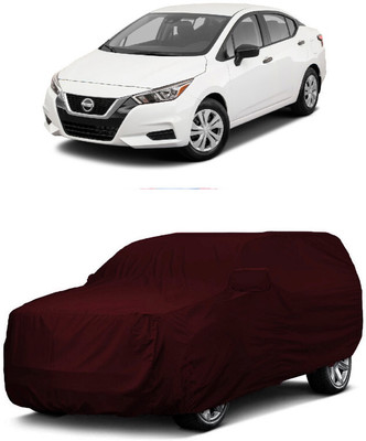 ANTOFY Car Cover For Nissan Sunny (With Mirror Pockets)(Maroon)