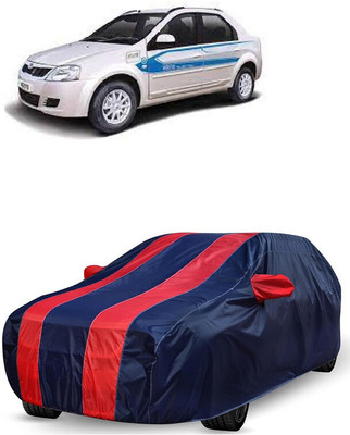 ANTOFY Car Cover For Mahindra E Verito D2 (With Mirror Pockets)(Red, Blue)
