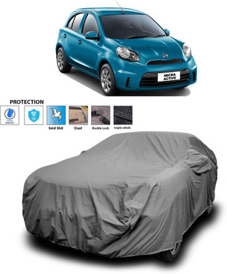CODOKI Car Cover For Nissan Micra Active (With Mirror Pockets)(Grey)