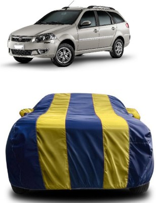 SUGASHRI Car Cover For Fiat Palio Weekend (With Mirror Pockets)(Yellow, Blue)