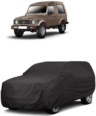 ANTOFY Car Cover For Maruti Suzuki Gypsy King Hard Top MPI (With Mirror Pockets)(Grey)