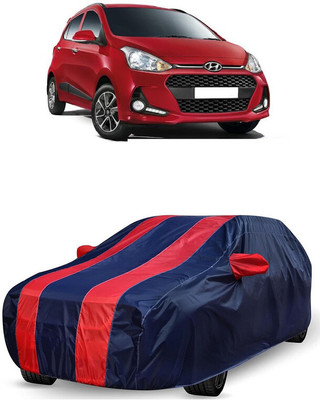 ANTOFY Car Cover For Hyundai i10 1.2L (With Mirror Pockets)(Red, Blue)