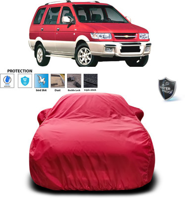 PAGORA Car Cover For Chevrolet Tavera (With Mirror Pockets)(Maroon)