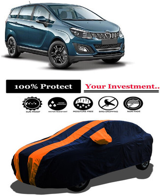 Amexride Car Cover For Mahindra Marazzo (With Mirror Pockets)(Orange)