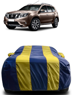 SUGASHRI Car Cover For Nissan Terrano (With Mirror Pockets)(Yellow, Blue)