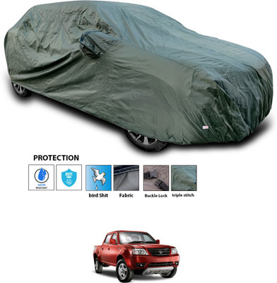 GOSHIV-car and bike accessories Car Cover For Tata Xenon (With Mirror Pockets)(Green)