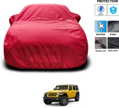 PAGORA Car Cover For Jeep Wrangler (With Mirror Pockets)(Maroon)