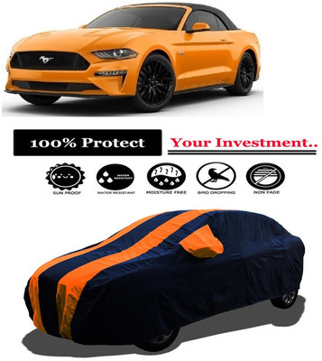 Amexride Car Cover For Ford Mustang Facelift (With Mirror Pockets)(Orange)