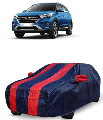 ANTOFY Car Cover For Hyundai Creta 1.6 SX Automatic Diesel (With Mirror Pockets)(Red, Blue)