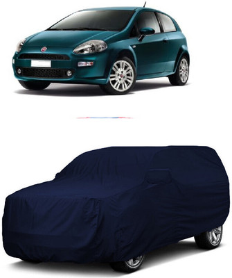 ANTOFY Car Cover For Fiat Punto Nsplit (With Mirror Pockets)(Blue)