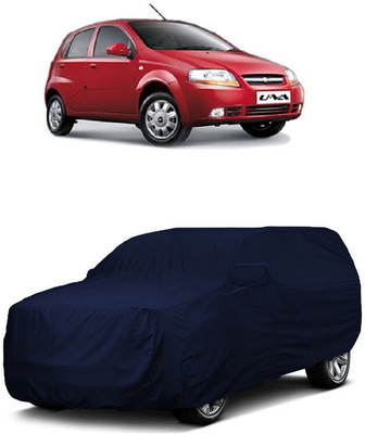 ANTOFY Car Cover For Chevrolet Aveo Uva (With Mirror Pockets)(Blue)