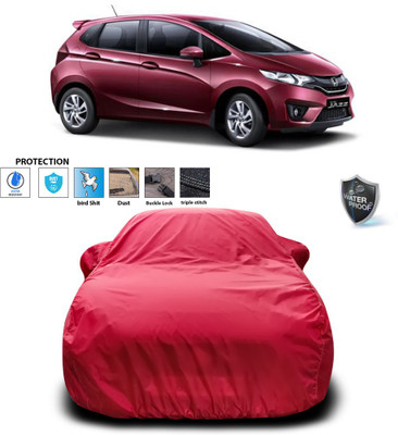CODOKI Car Cover For Honda Jazz (With Mirror Pockets)(Maroon)