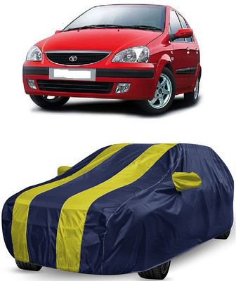 ANTOFY Car Cover For Tata Indica Turbo (With Mirror Pockets)(Yellow, Blue)