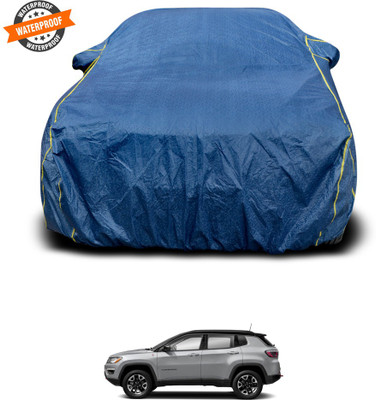 CODOKI Car Cover For Jeep Compass (With Mirror Pockets)(Blue)