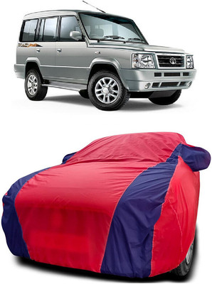 Autoprime Car Cover For Tata Sumo Gold (With Mirror Pockets)(Red, Blue)