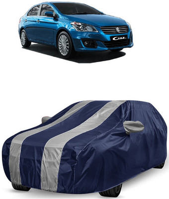 ANTOFY Car Cover For Maruti Suzuki Ciaz S 1.3 (With Mirror Pockets)(White, Blue)