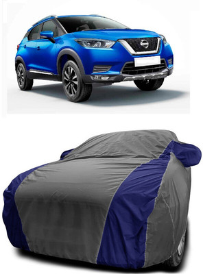 Autoprime Car Cover For Nissan Kicks XL 1.5 D (With Mirror Pockets)(Grey, Blue)