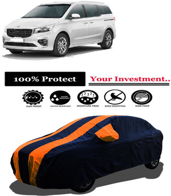 Amexride Car Cover For Kia Carnival Premium 8 STR Diesel (With Mirror Pockets)(Orange)
