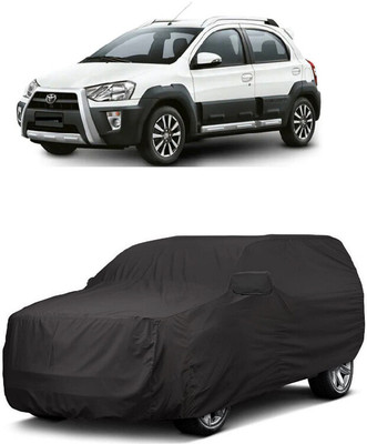 ANTOFY Car Cover For Toyota Etios Cross 1.4L VD Diesel (With Mirror Pockets)(Grey)