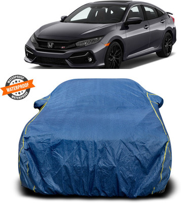 PAGORA Car Cover For Honda Civic (With Mirror Pockets)(Blue)