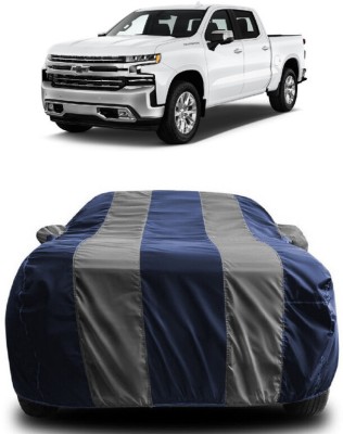 SUGASHRI Car Cover For Chevrolet Silverado 1500 (With Mirror Pockets)(Grey, Blue)