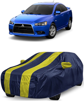ANTOFY Car Cover For Mitsubishi Lancer (With Mirror Pockets)(Yellow, Blue)