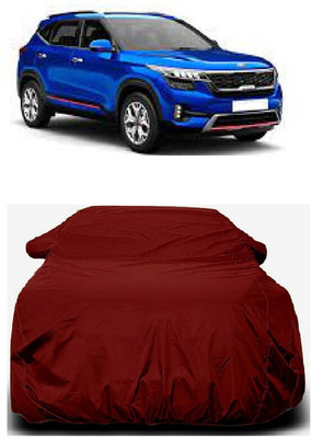 Autoprime Car Cover For Kia Seltos HTX 1.5 Diesel (With Mirror Pockets)(Maroon)