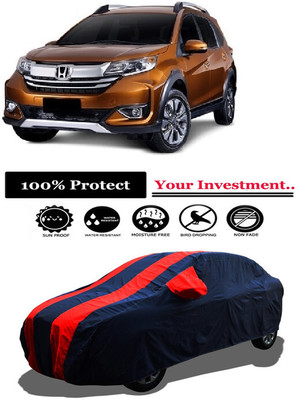 Amexride Car Cover For Honda BRV i-VTEC V MT (With Mirror Pockets)(Red)