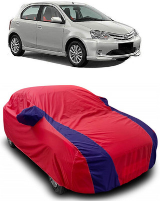 ANTOFY Car Cover For Toyota Etios Liva GD (With Mirror Pockets)(Red, Blue)