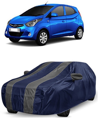 ANTOFY Car Cover For Hyundai EON 1.0 Kappa Magna Plus Optional (With Mirror Pockets)(Grey, Blue)