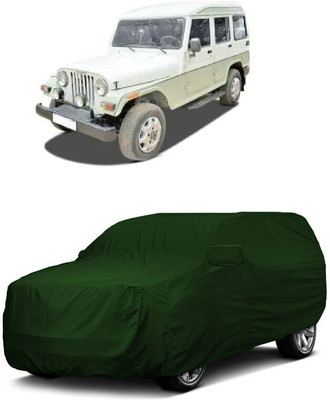 ANTOFY Car Cover For Mahindra Marshal (With Mirror Pockets)(Green)