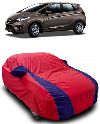 ANTOFY Car Cover For Honda Jazz 1.5 SV i DTEC (With Mirror Pockets)(Red, Blue)