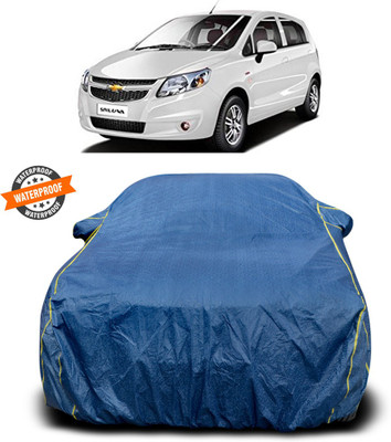 GOSHIV-car and bike accessories Car Cover For Chevrolet UVA (With Mirror Pockets)(Blue)