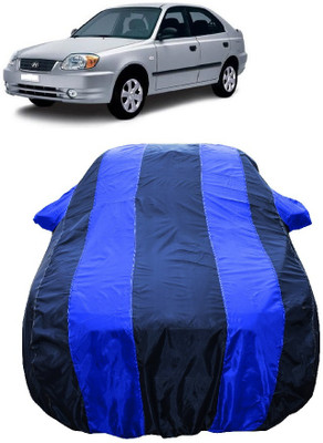 Wegather Car Cover For Hyundai Accent Viva (With Mirror Pockets)(Blue)