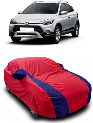 ANTOFY Car Cover For Hyundai i20 Active 1.2 (With Mirror Pockets)(Red, Blue)