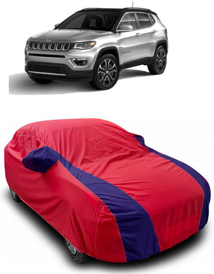 ANTOFY Car Cover For Jeep Compass 2.0 Limited Plus 4X4 Diesel (With Mirror Pockets)(Red, Blue)