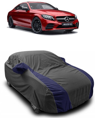 ANTOFY Car Cover For Mercedes Benz C-Class Coupe C43 AMG Petrol (With Mirror Pockets)(Grey, Blue)