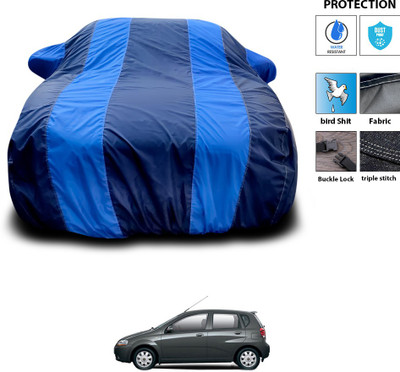 CODOKI Car Cover For Chevrolet Aveo Uva (With Mirror Pockets)(Blue)