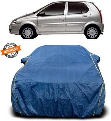 CODOKI Car Cover For Tata Indica V2 (With Mirror Pockets)(Blue)